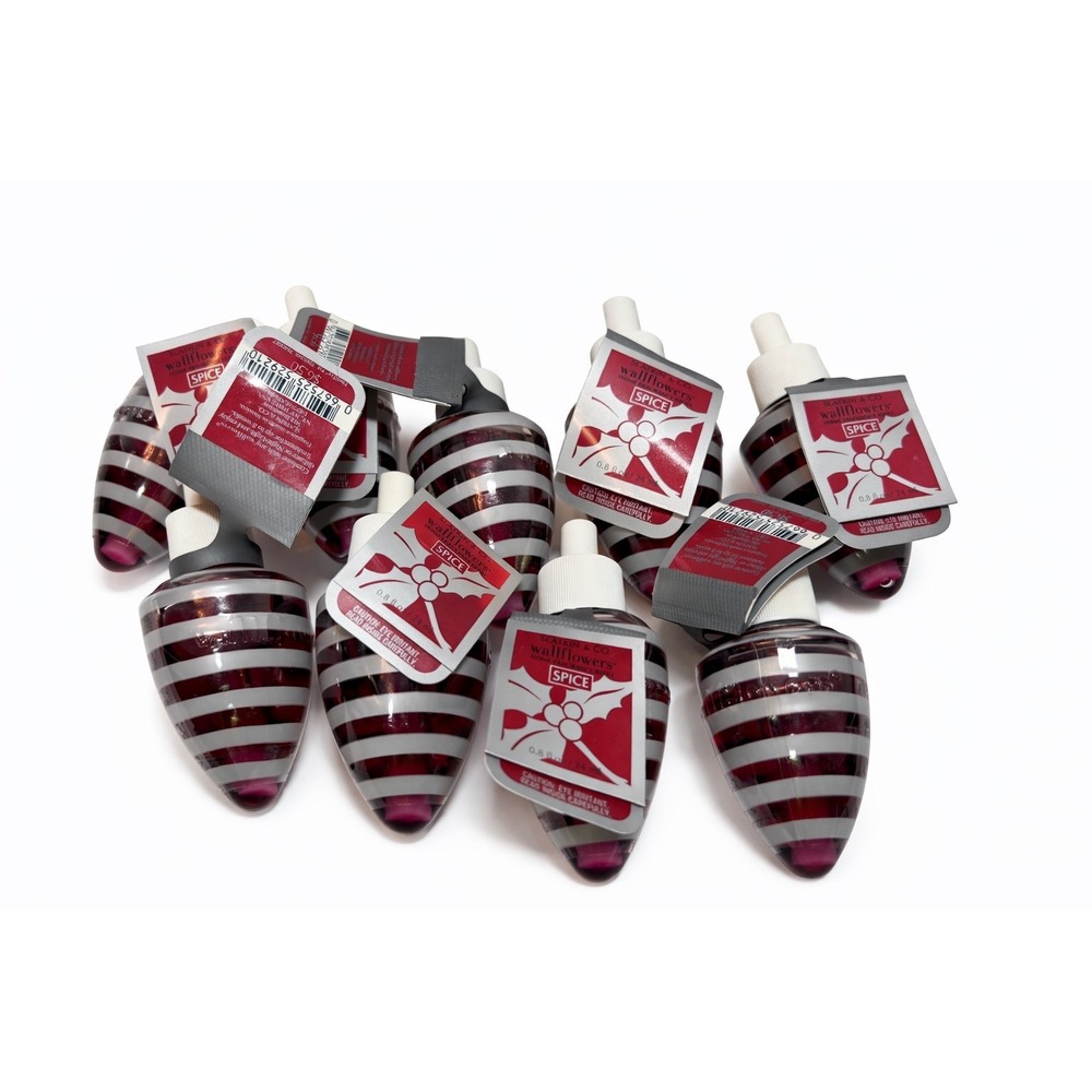 Lot 9 Bath & Body Works SPICE Decorated Wallflowers Refill Bulbs Slatkin Co NEW